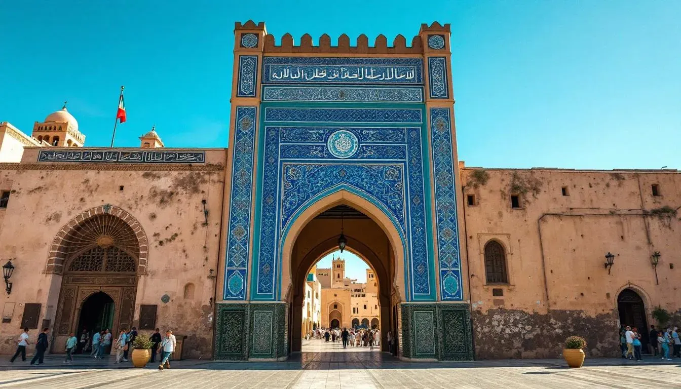 Bab Bou Jeloud (Blue Gate), Fez - filming location in Morocco