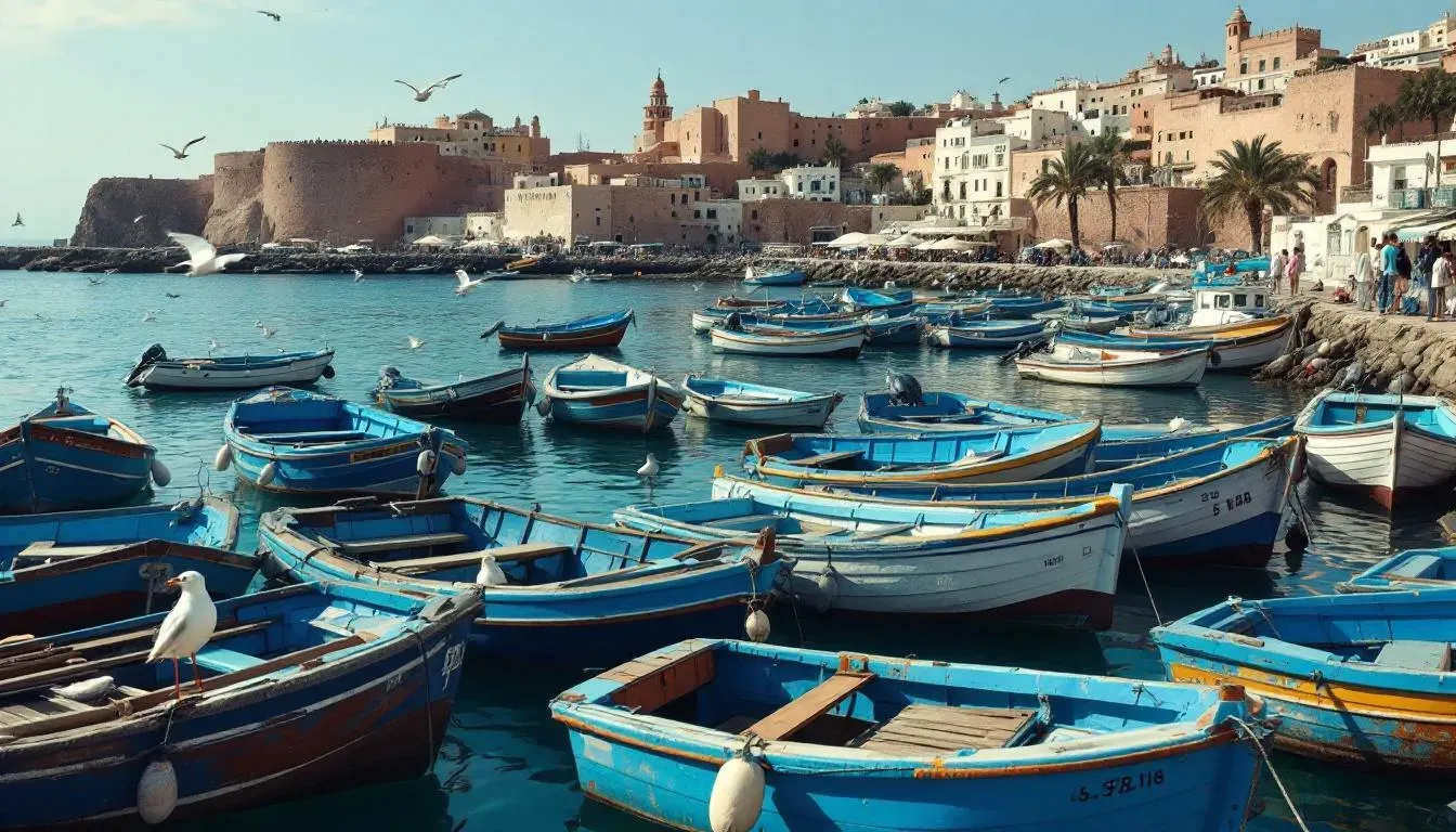 Essaouira harbour - filming location in Morocco