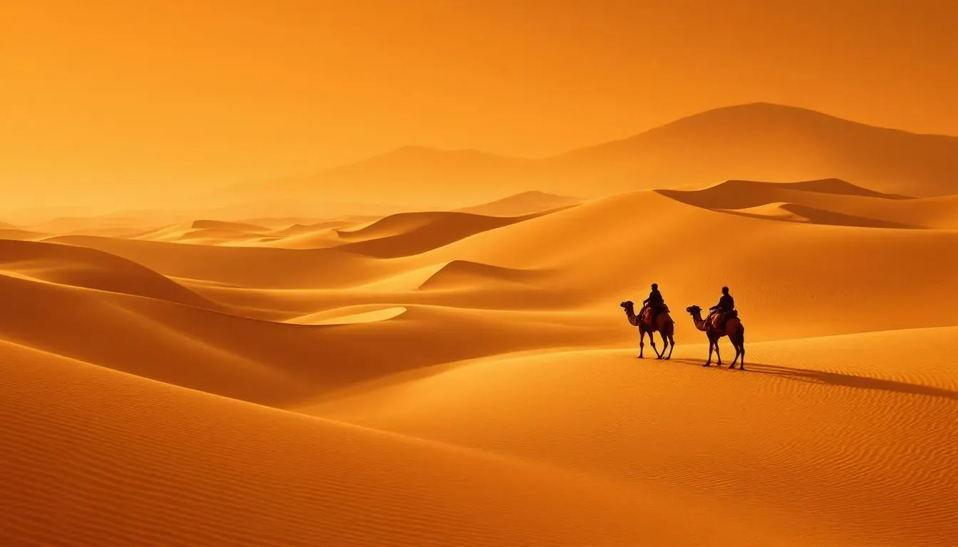 Sahara desert dunes - filming location in Morocco